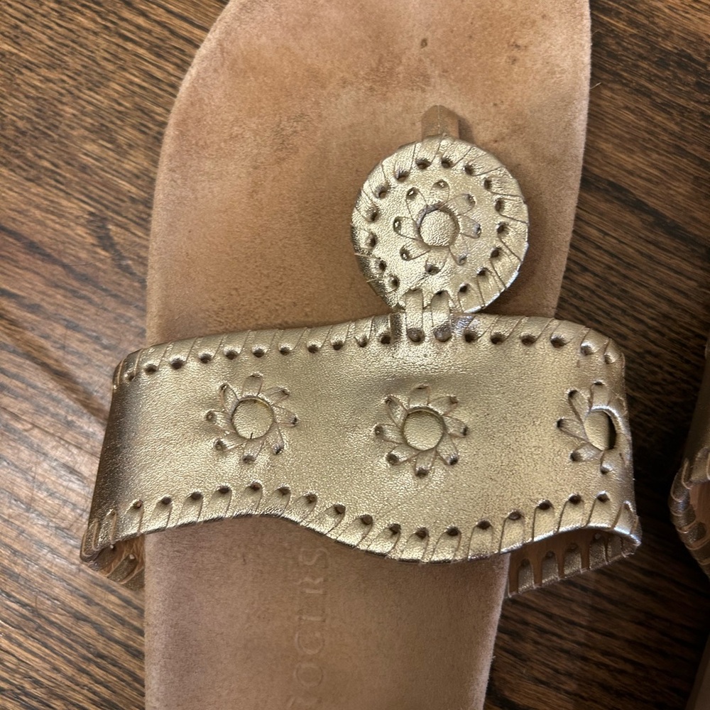 Jack Rogers gold sandals nearly new 9.5 - Picture 6 of 6
